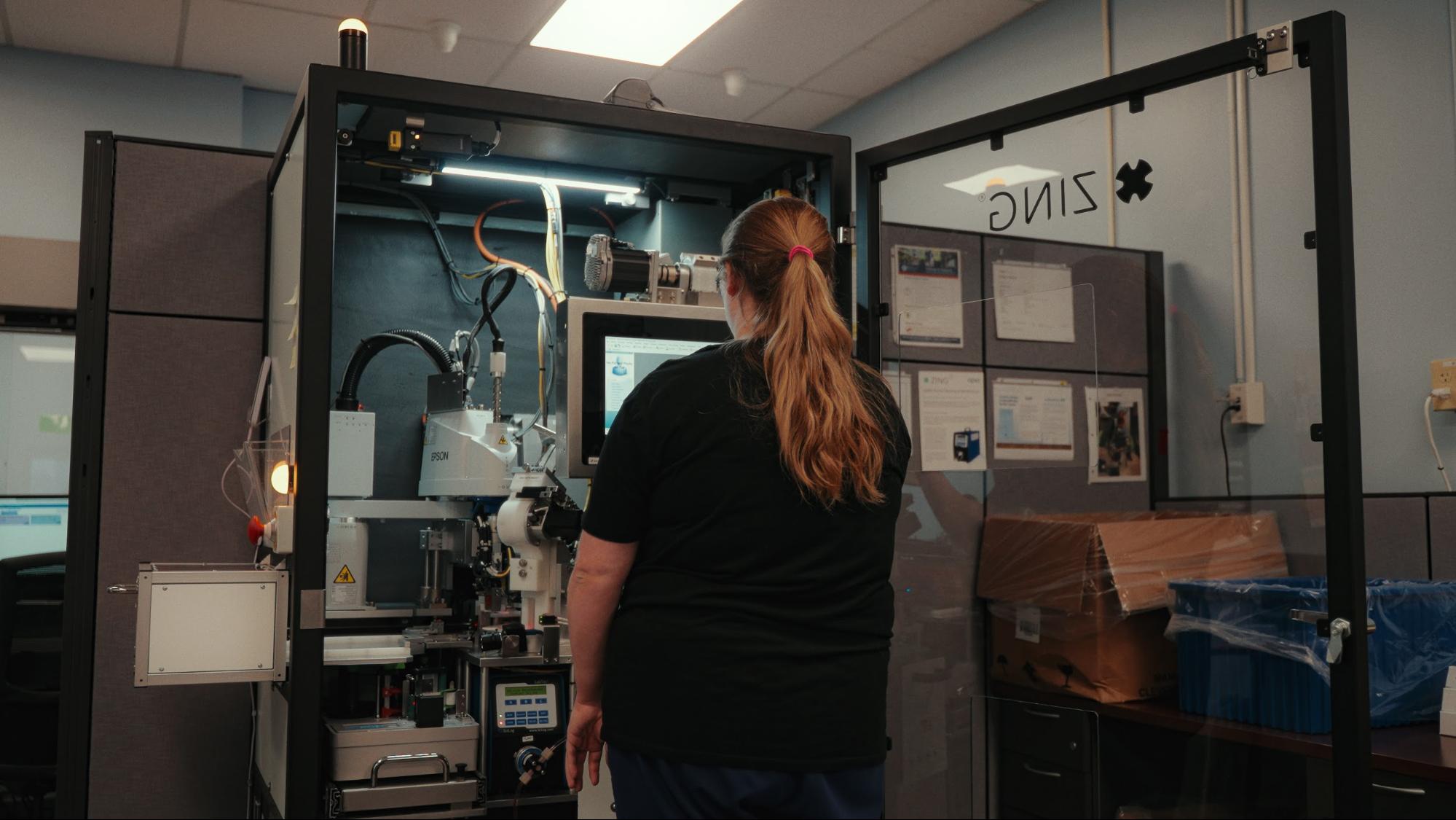 A nurse opens the ZING